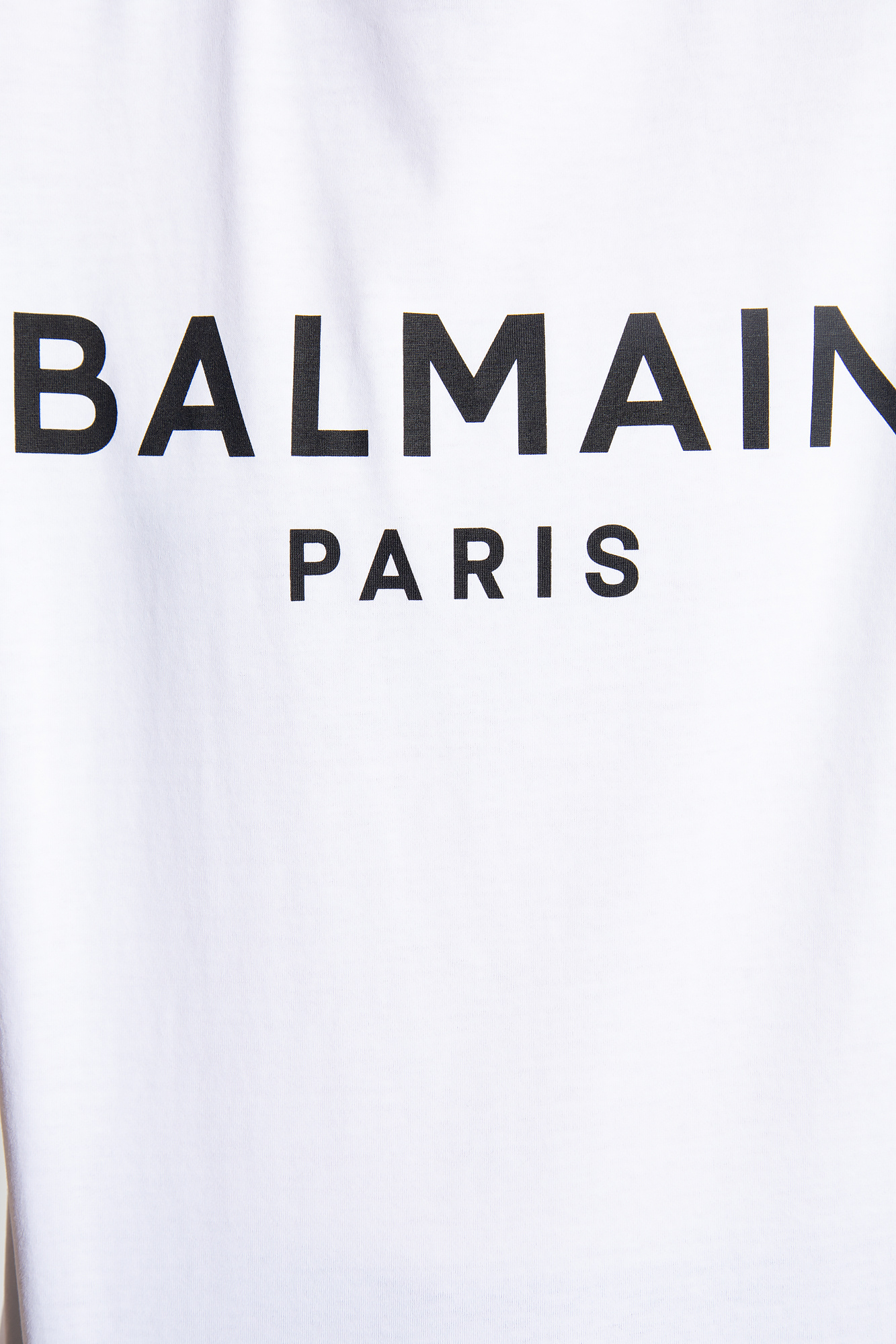 Tシャツ・カットソー BALMAIN FW23 TURTLENECK SHIRT (BH1KH015_KE936AE) Biały T-shirt z logo Balmain - Vitkac Polska